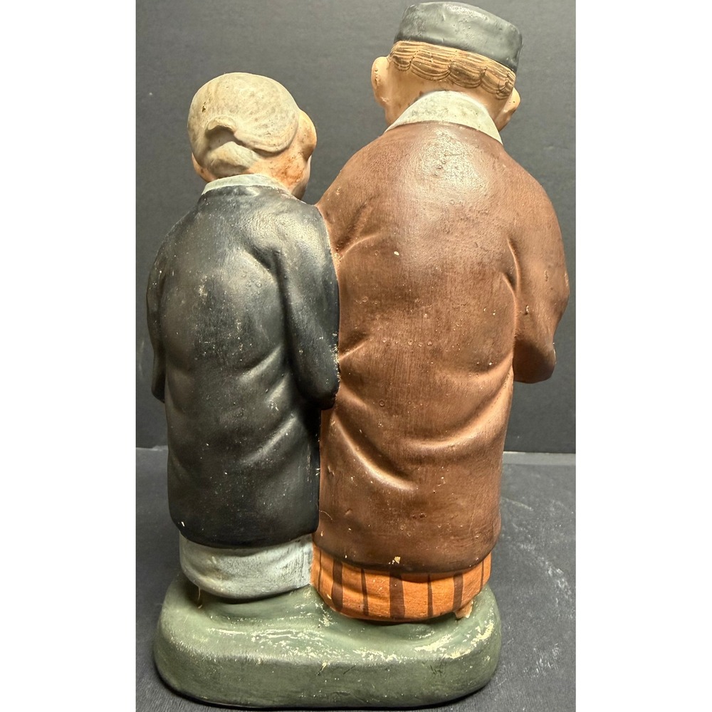 Vintage Japanese Hakata Urasaki Clay Doll Figurine Elderly Couple Traditional - Picture 8 of 10